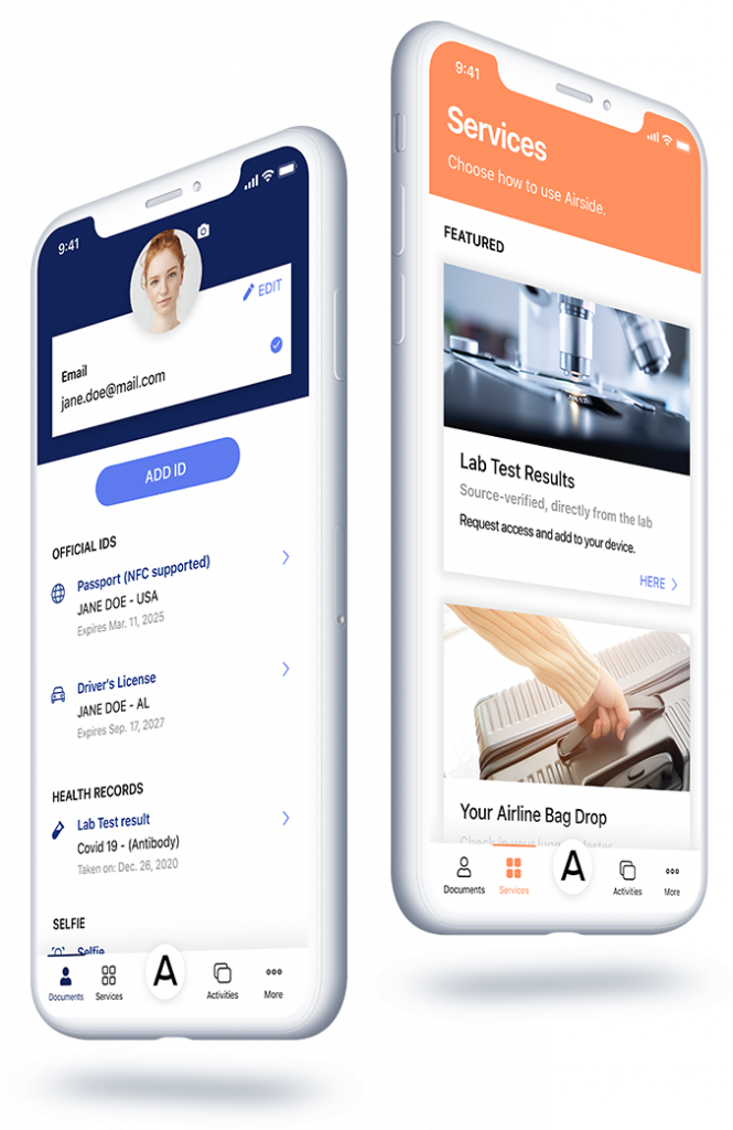 Airside digital identity id app